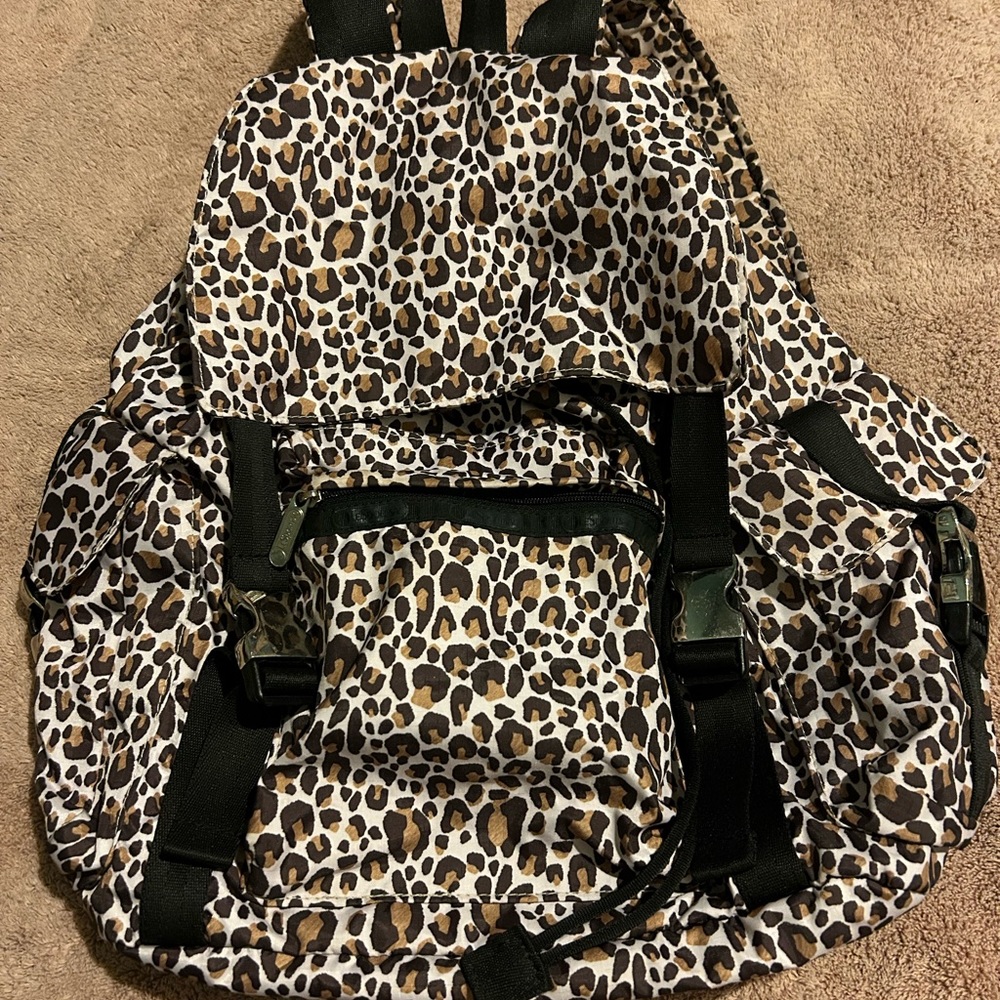 LeSportsac “Voyager” Leopard/Cheetah Print Backpack